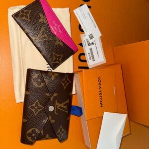 Authentic Louis Vuitton Kirigami Card Holder Set  Monogram Pondichery Pink